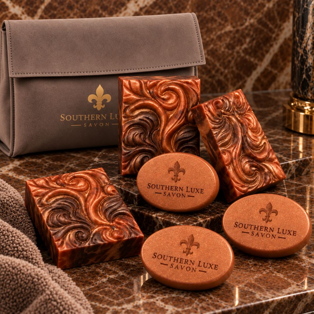 EMBER EMBRACE TUSSAH SILK "COPPER GLOW" GUEST SOAPS - Southern Luxe Savon
