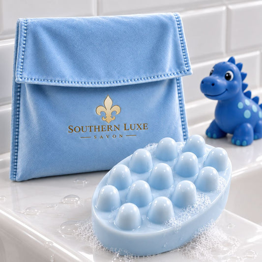 BABY IN BLUE "LITTLE PRINCE" GENTLE MASSAGE BAR - Southern Luxe Savon