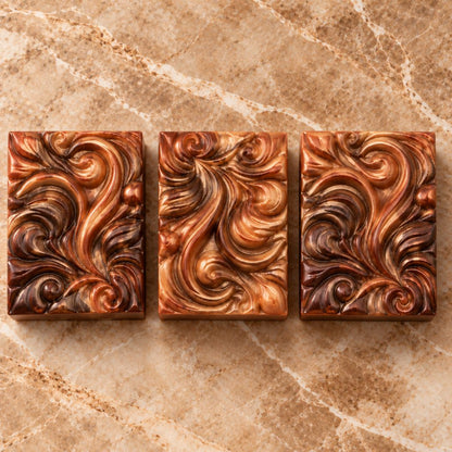EMBER EMBRACE TUSSAH SILK "AUTUMN EMBERS" GUEST SOAPS - Southern Luxe Savon