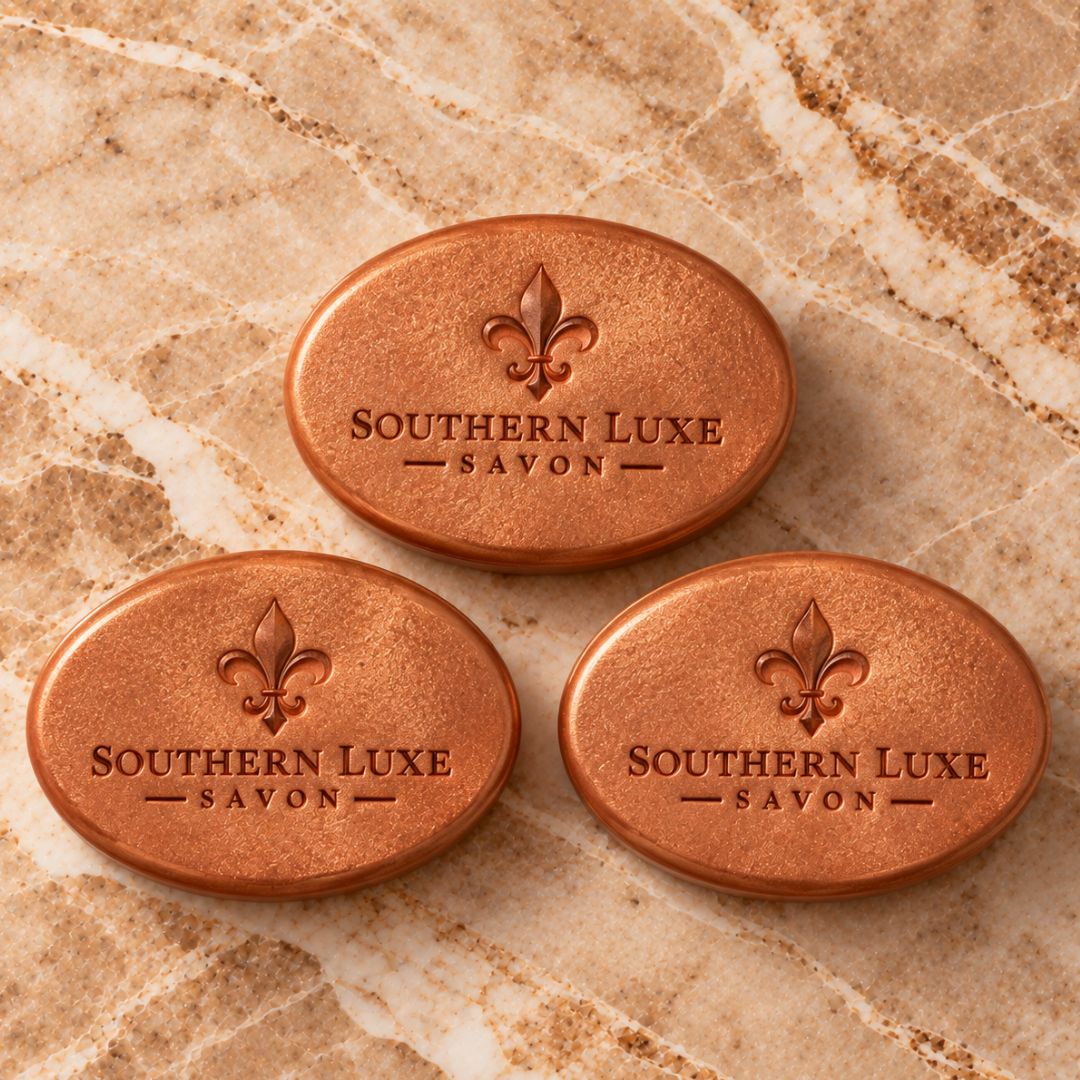 EMBER EMBRACE TUSSAH SILK "COPPER GLOW" GUEST SOAPS - Southern Luxe Savon