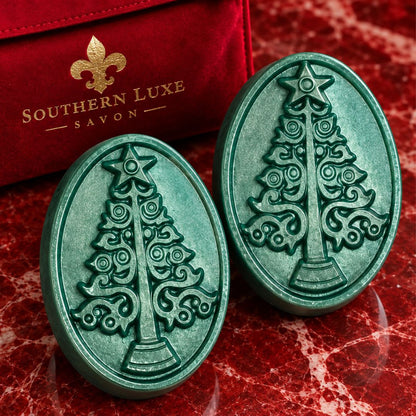 HOME FOR THE HOLIDAYS "EVERGREEN ELEGANCE" LAVISH LATHER GUEST SOAPS - Southern Luxe Savon
