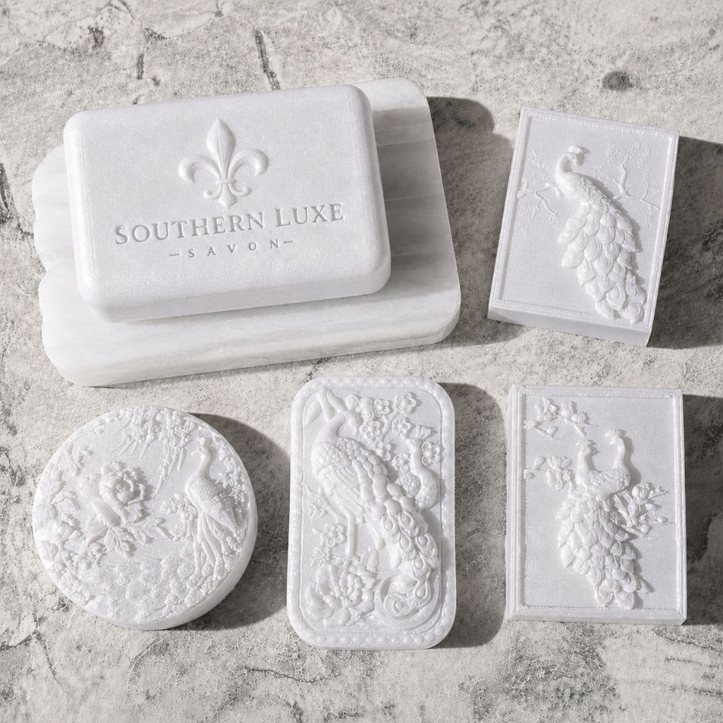 MOONLIT TRYST "MIDNIGHT IN PARIS" TUSSAH SILK GUEST SOAPS - Southern Luxe Savon