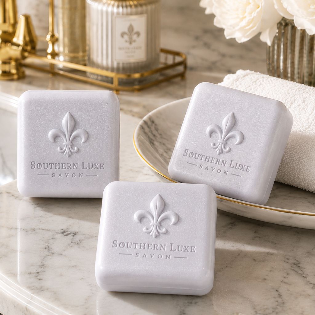 MOONLIT TRYST "MIDNIGHT IN PARIS" TUSSAH SILK GUEST SOAPS - Southern Luxe Savon