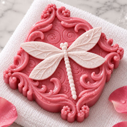 ROSE NOIR SILK "DRAGONFLY REVERIE" TUSSAH SILK GUEST SOAPS - Southern Luxe Savon