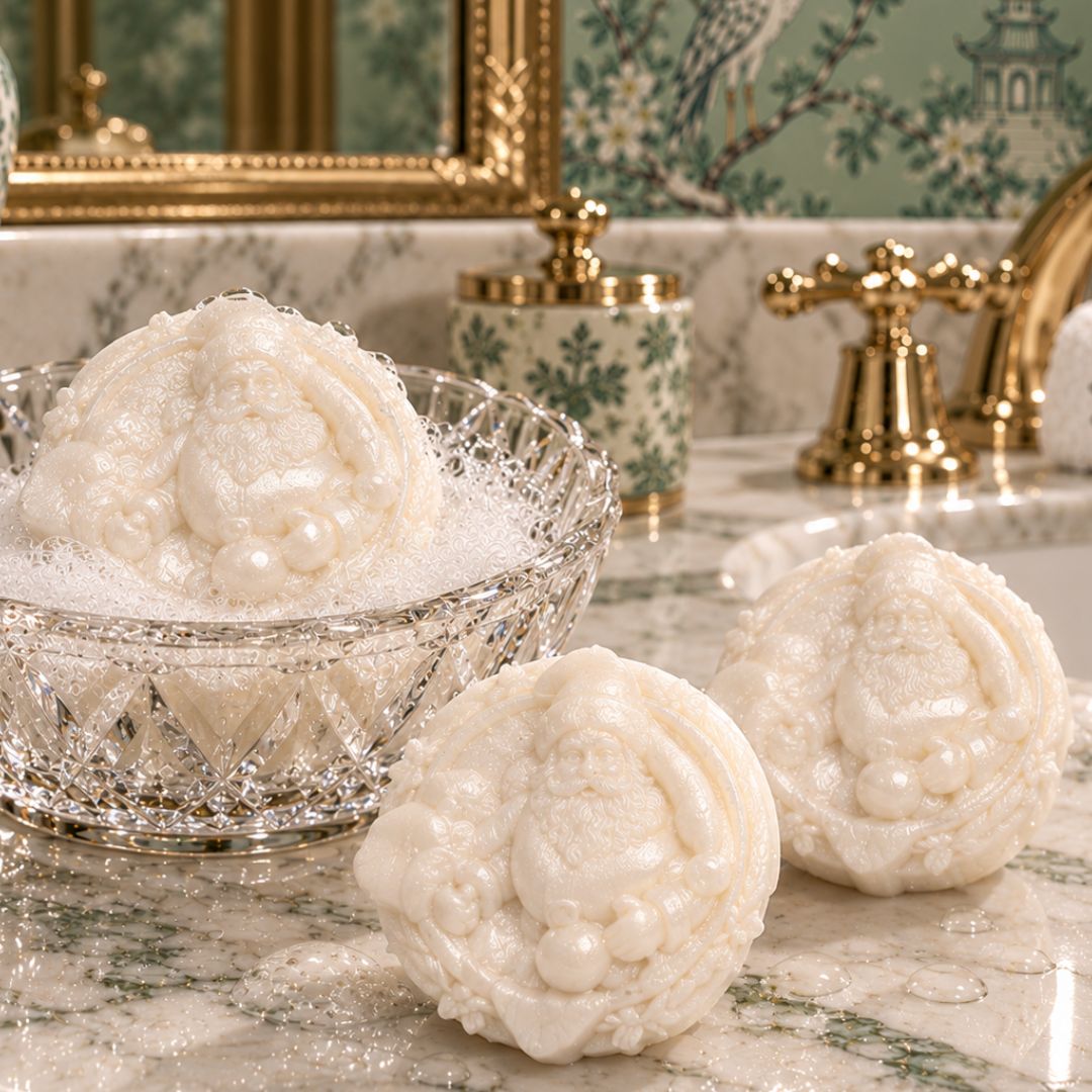 WINTER BOUQUET "JOY OF GIVING" HOLIDAY GUEST SOAP SET - Southern Luxe Savon