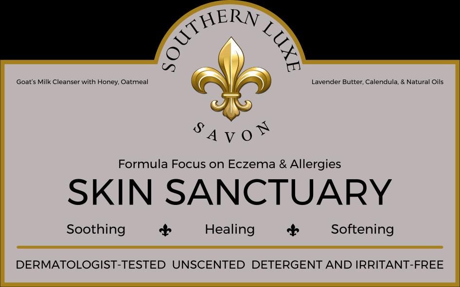 Skin sanctuary luxury facial & bath bar for sensitive skin conditions - Southern Luxe Savon