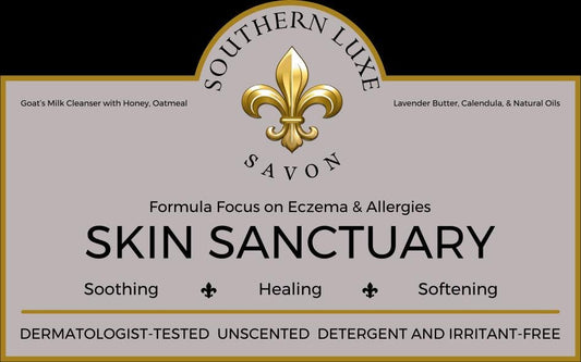Skin sanctuary luxury facial & bath bar for sensitive skin conditions - Southern Luxe Savon